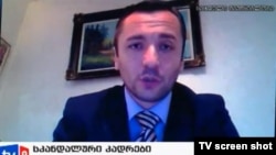 A screen grab of Vladimer Bedukadze, the man who provided the prison torture videos to media in the run-up to the October elections.